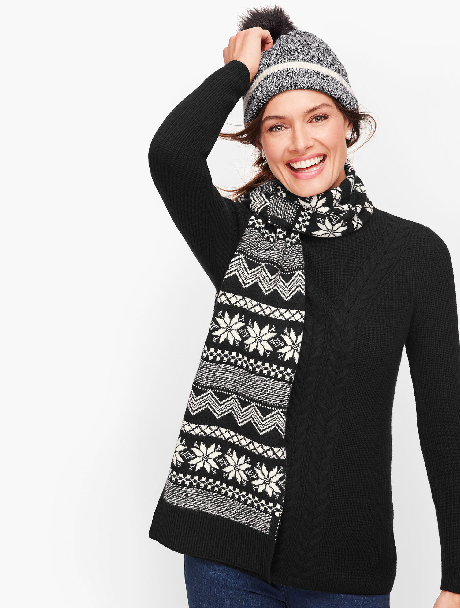 Marled Pompom Hat