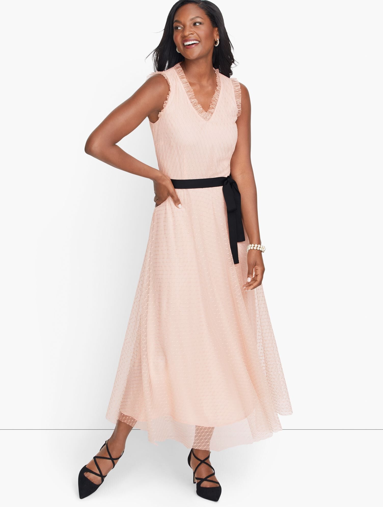 lace midi dresses Floral Lace Long Sleeve Midi Dress L main image 0