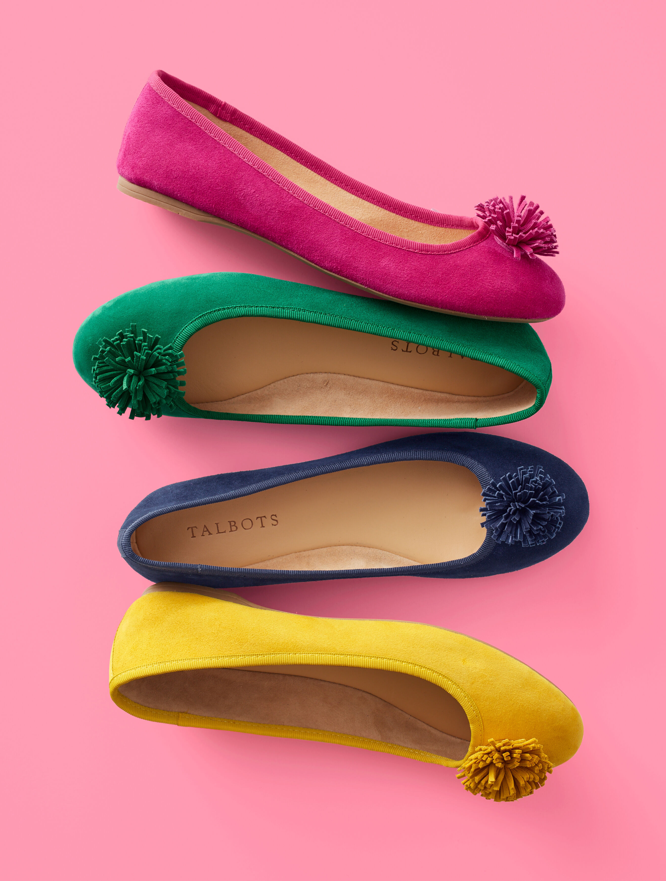 Penelope Pom-Pom Ballet Flats