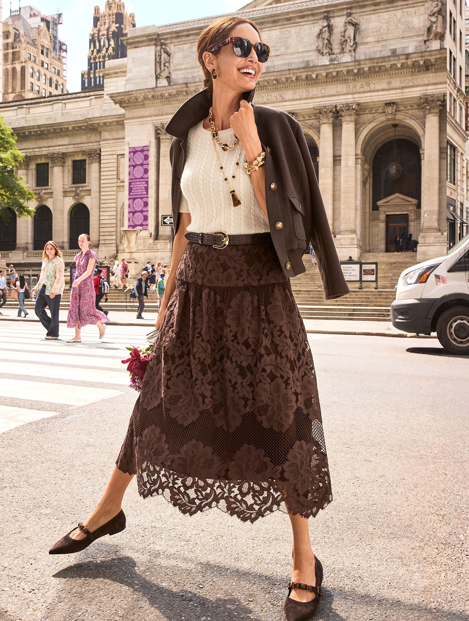 Alais Lace Midi Skirt 