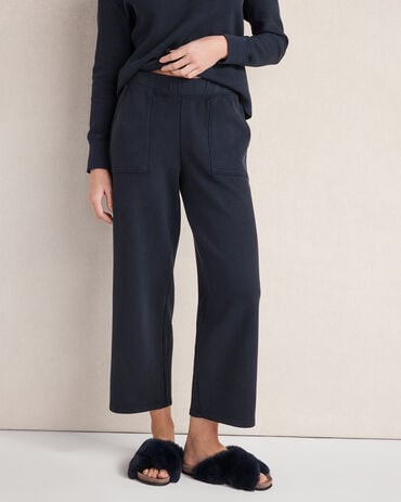 Organic Cotton Waffle Straight Leg Pants