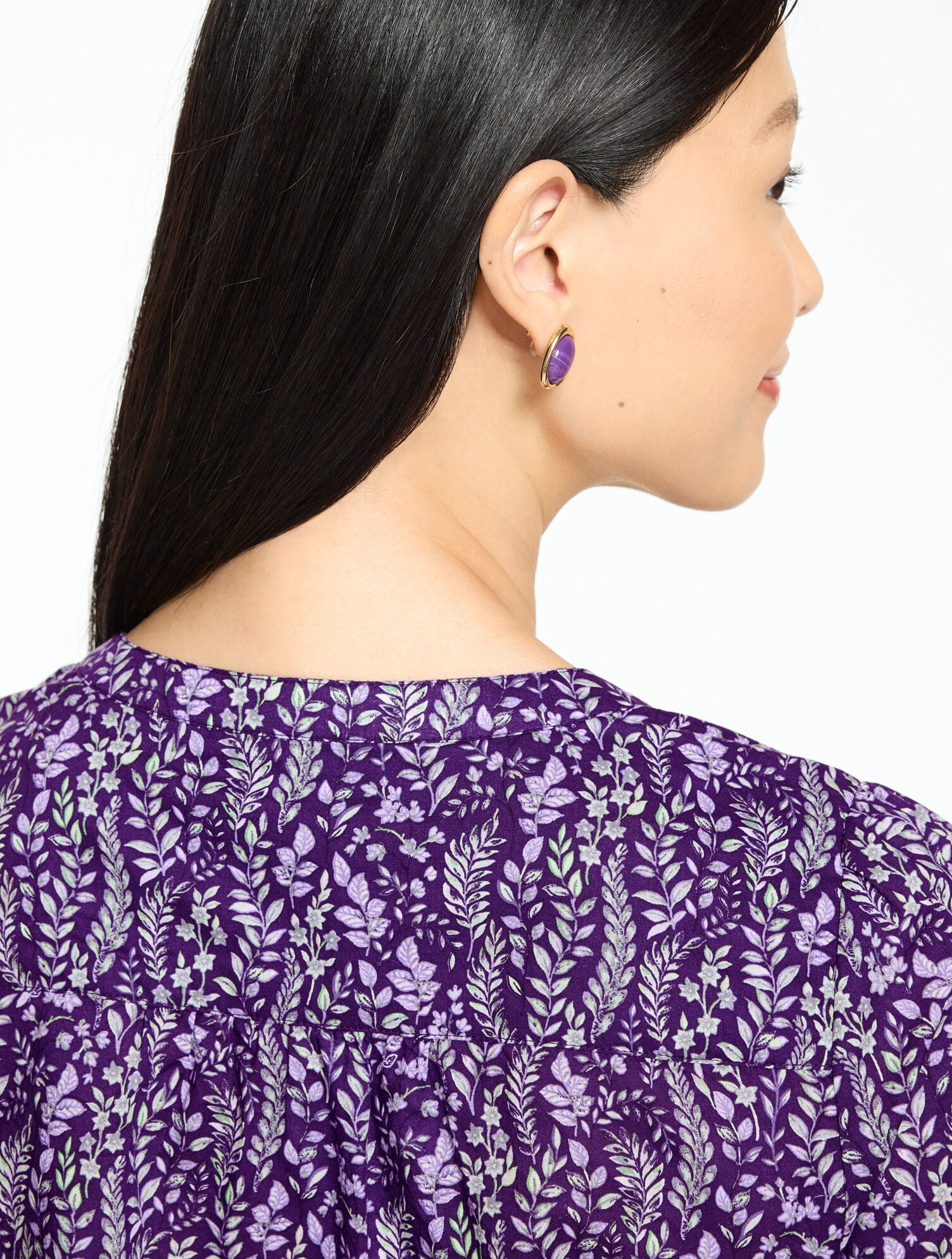 Foliage Fresco Band Collar Top - thumbnail 3