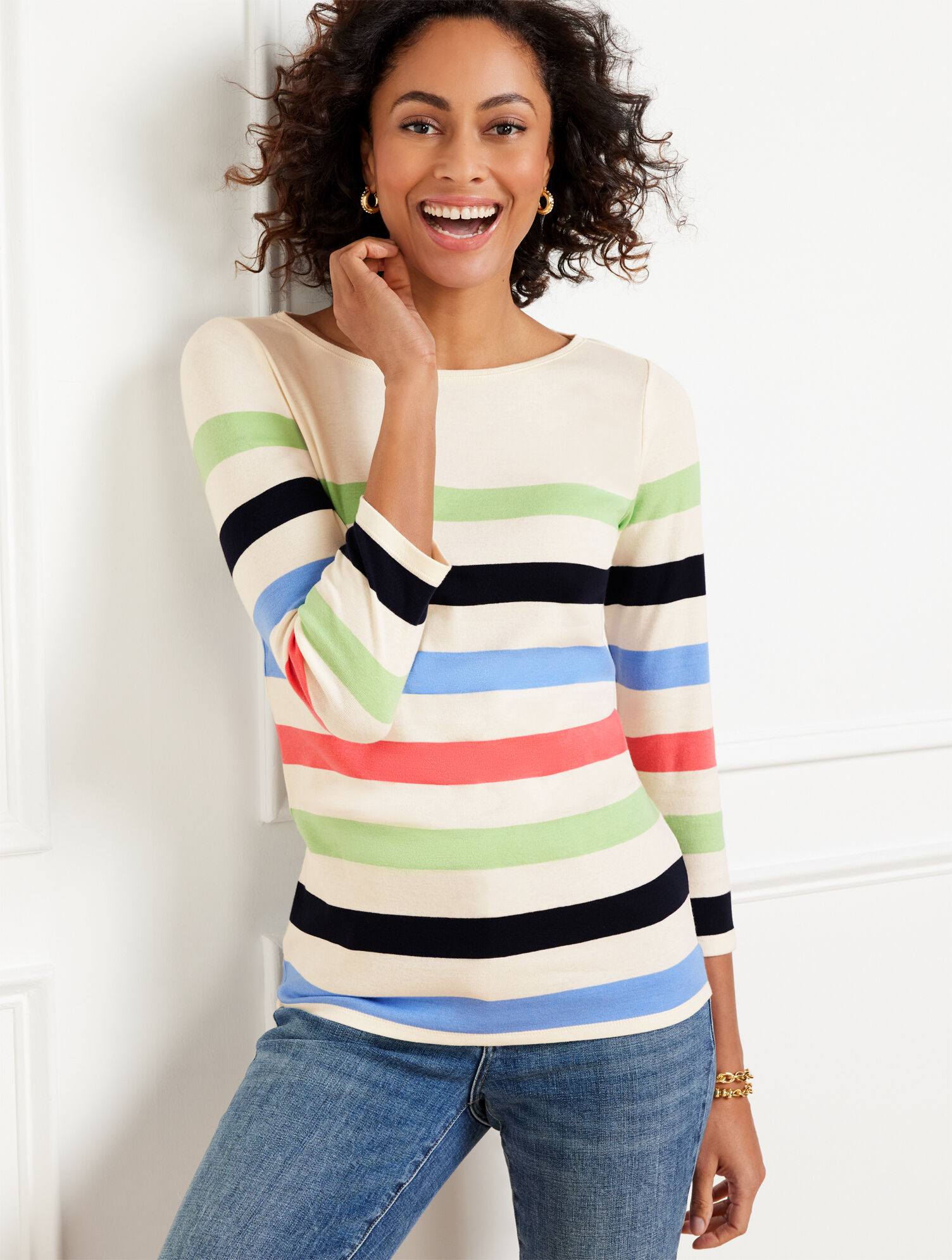 Petite Sailboat Lattice Neck Tee