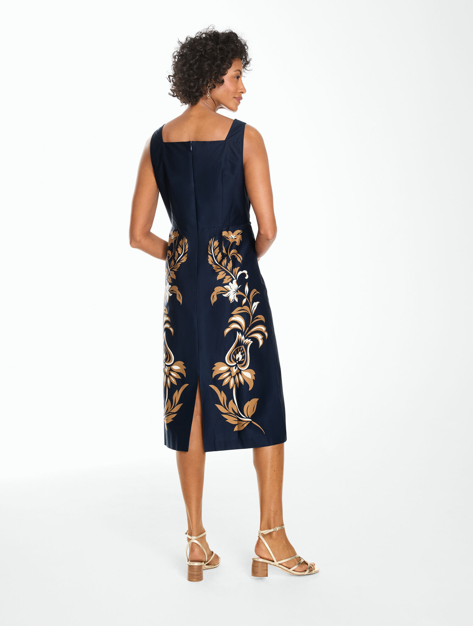 Poplin Midi Dress - Gilded Vines