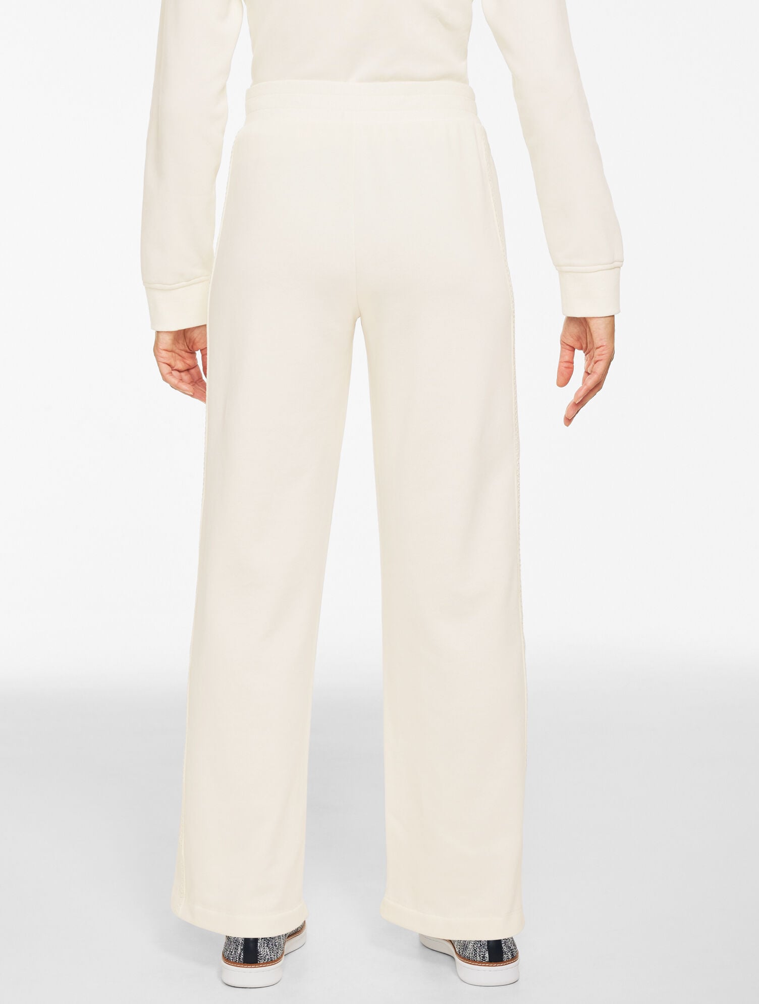 Cozy French Terry Relaxed Leg Pants - Picot Trim