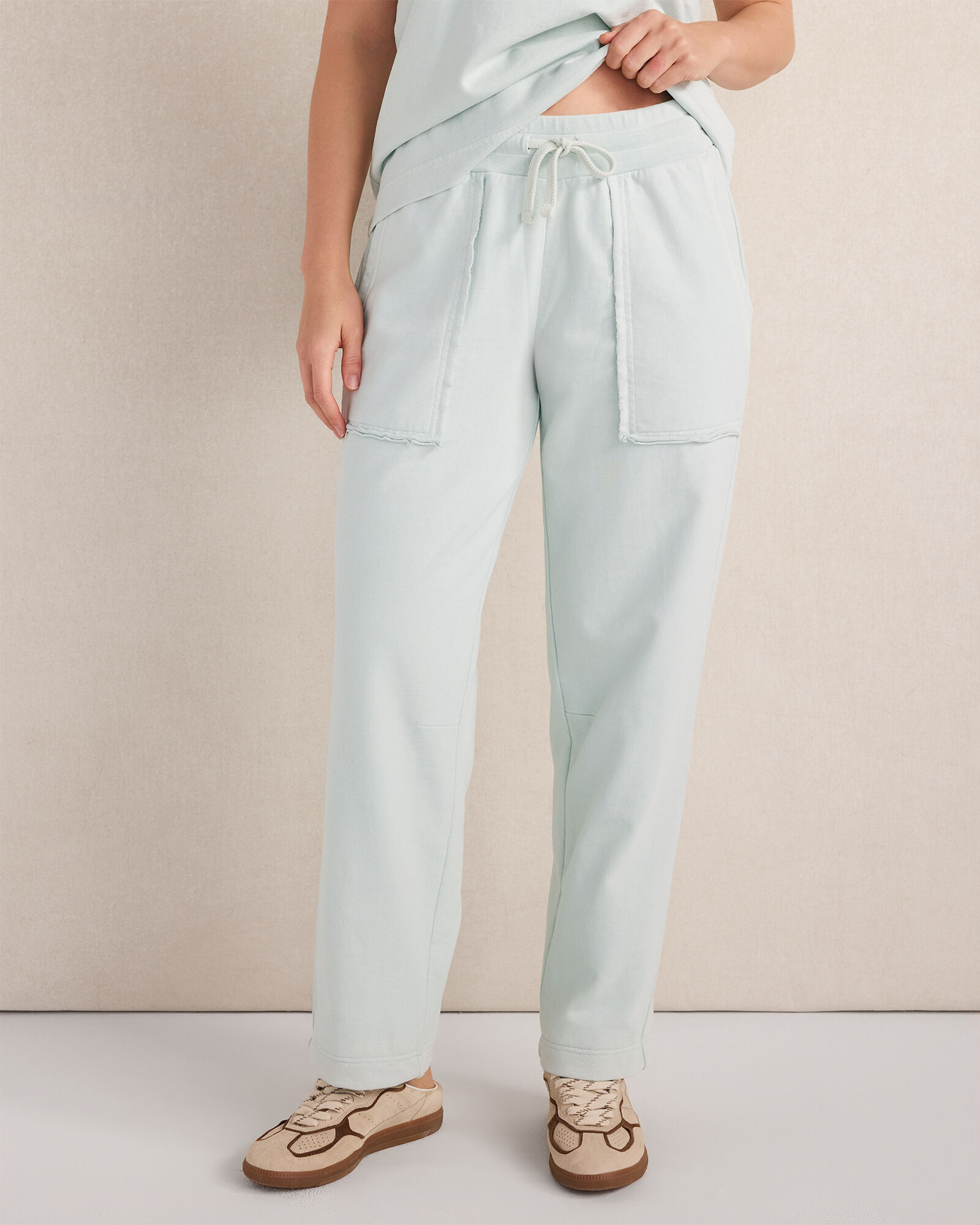 Garment-Dyed Organic Cotton Terry Pants