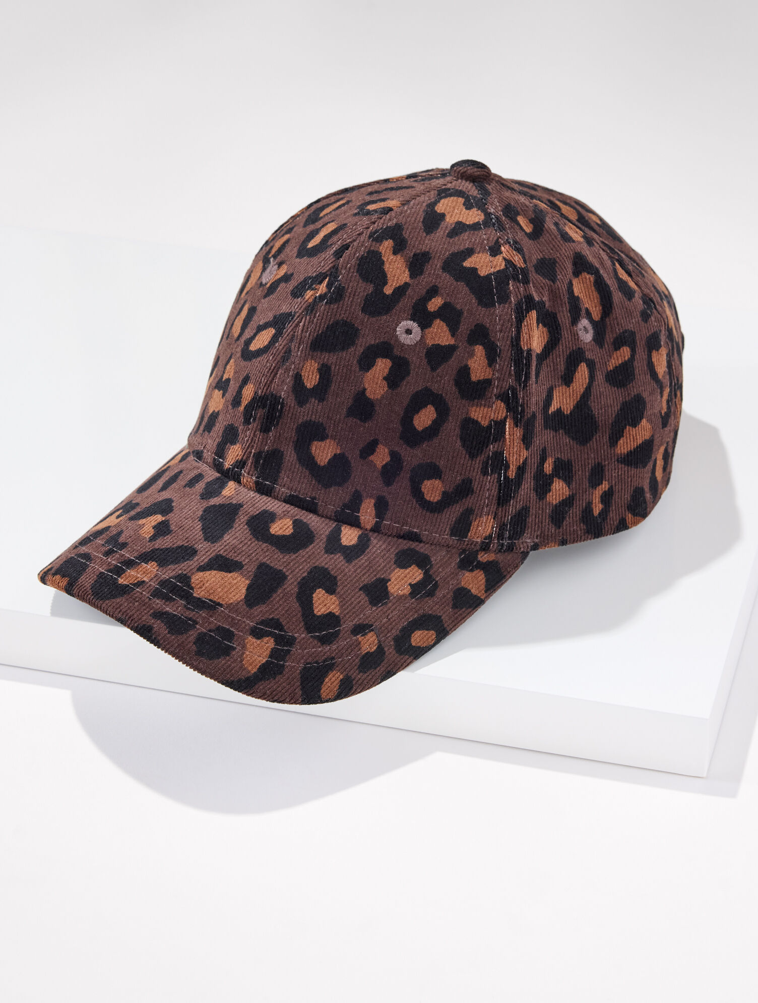 Leopard Corduroy Baseball Cap