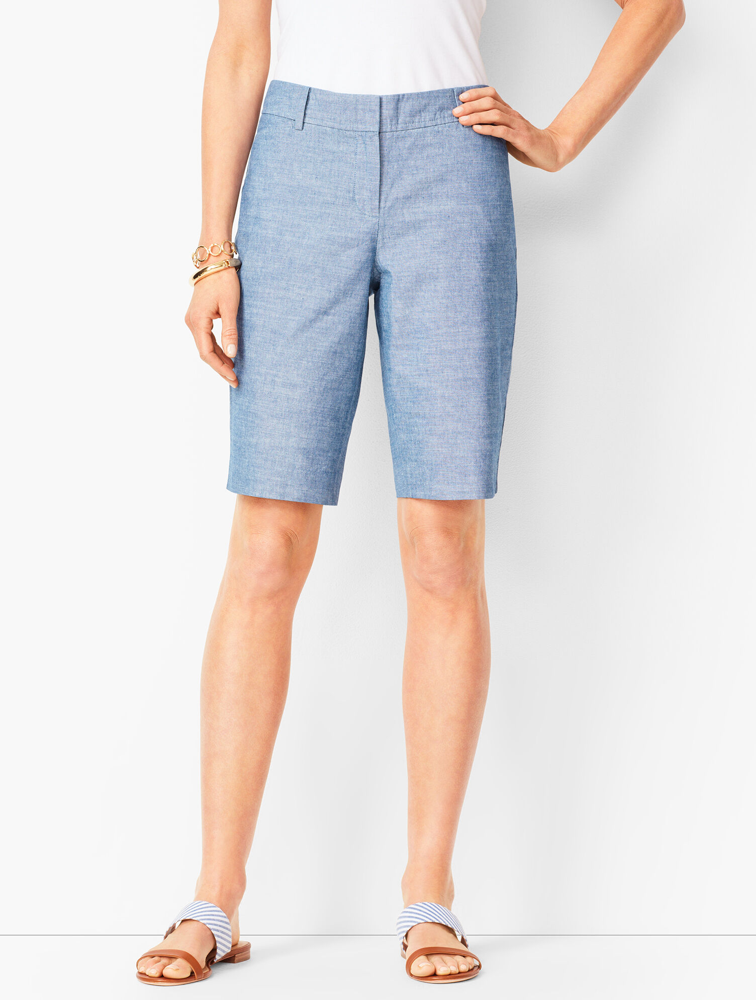 Perfect Shorts - Bermuda Length - Chambray | Talbots