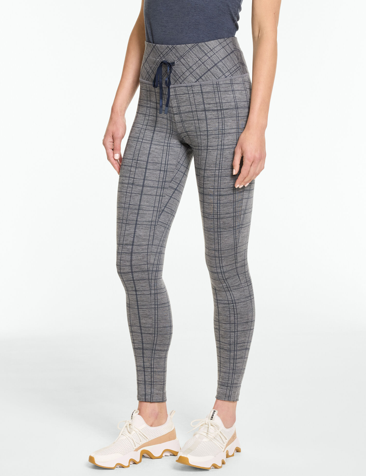 Studio Stretch Leggings - Linear Plaid