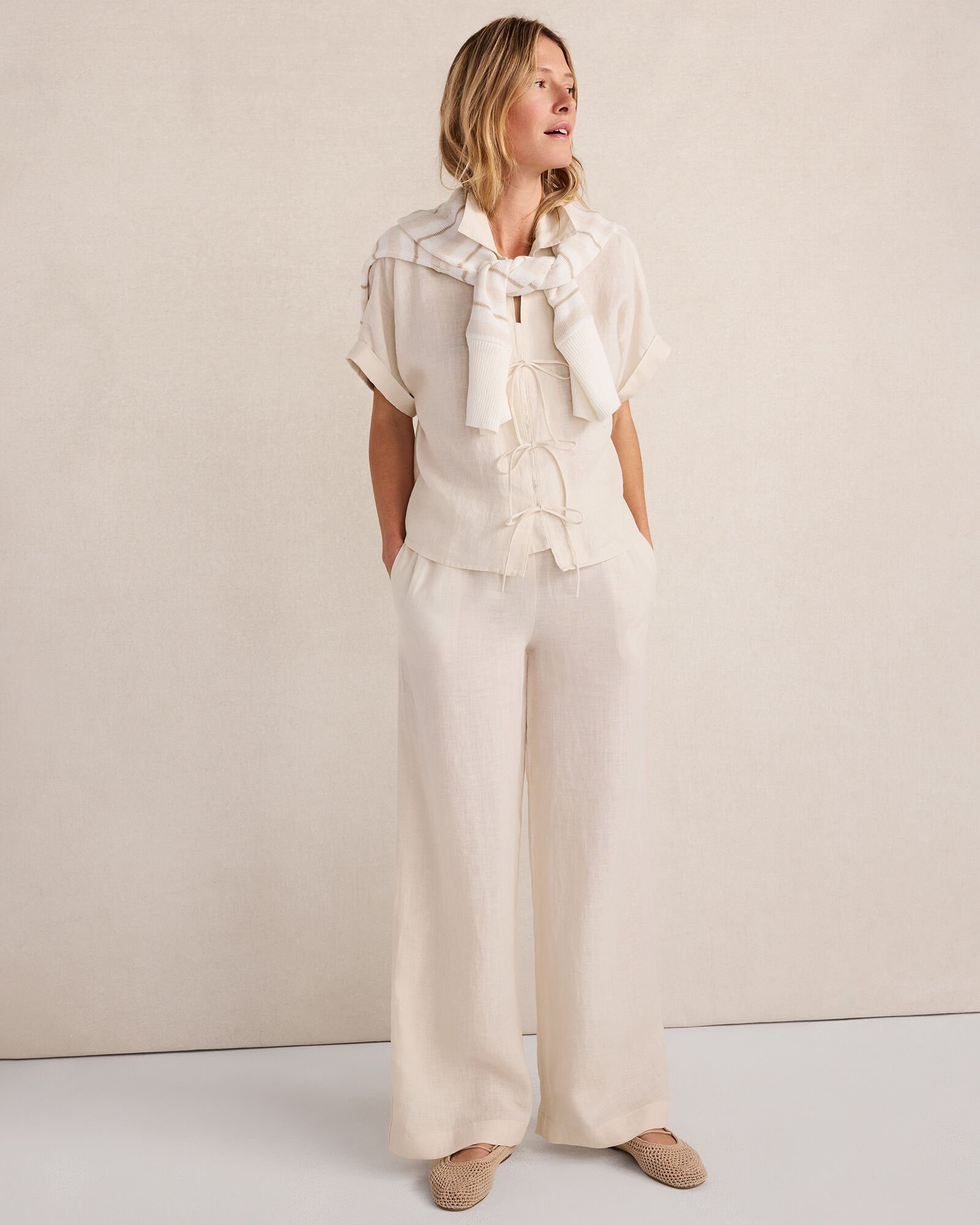 Linen Wide Leg Pants