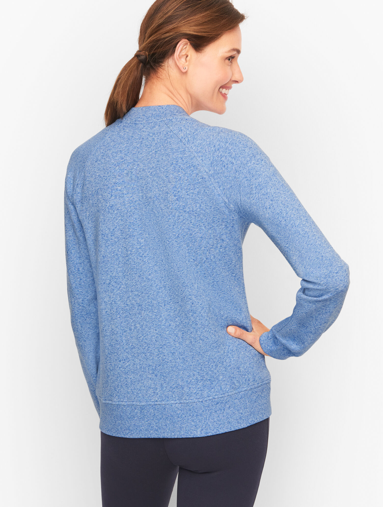 Terry Rib Bomber Jacket | Talbots