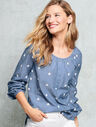 Embroidered Daisy Chambray Popover