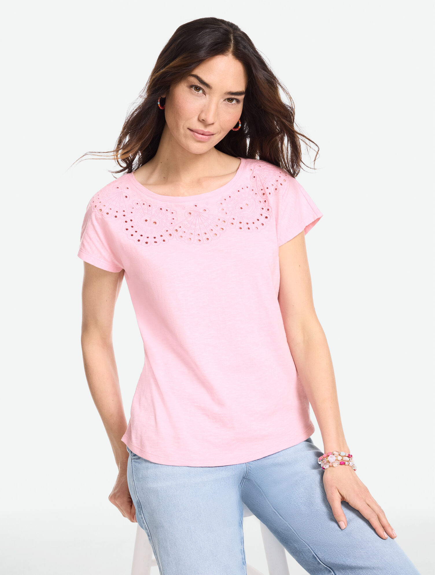 Eyelet Seashell Top
