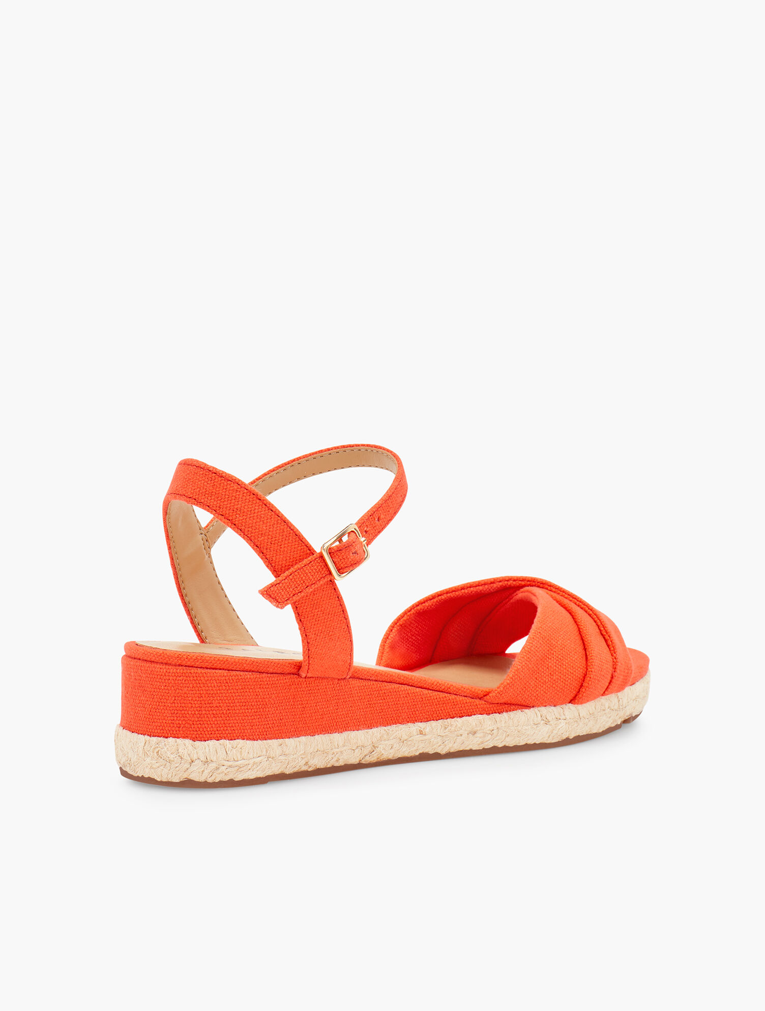 Pamela Twist Espadrille Wedges - Canvas