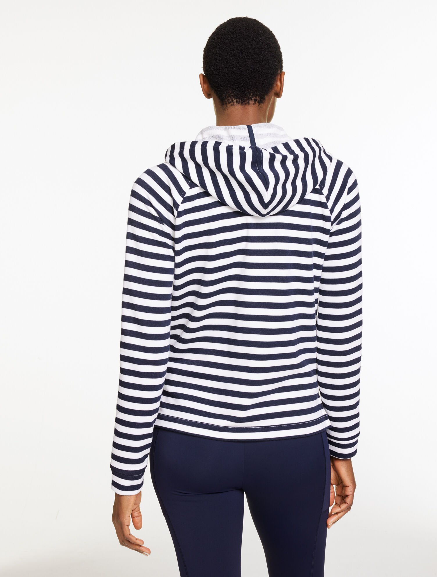 Classic French Terry Hooded Jacket - Stripe