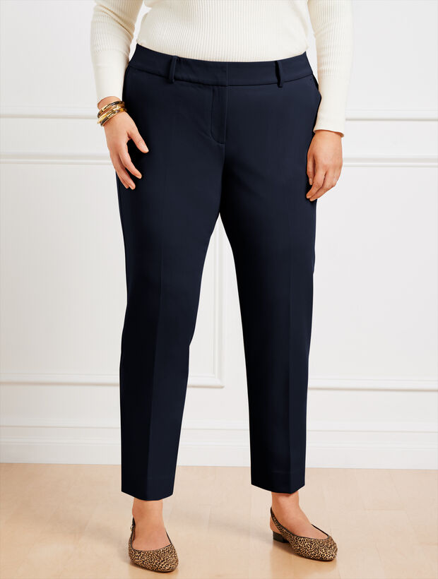 Talbots Hampshire Lightweight Double Cloth Straight Ankle Pant - Curvy Fit