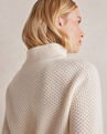Cashmere Honeycomb Shawl Collar Sweater