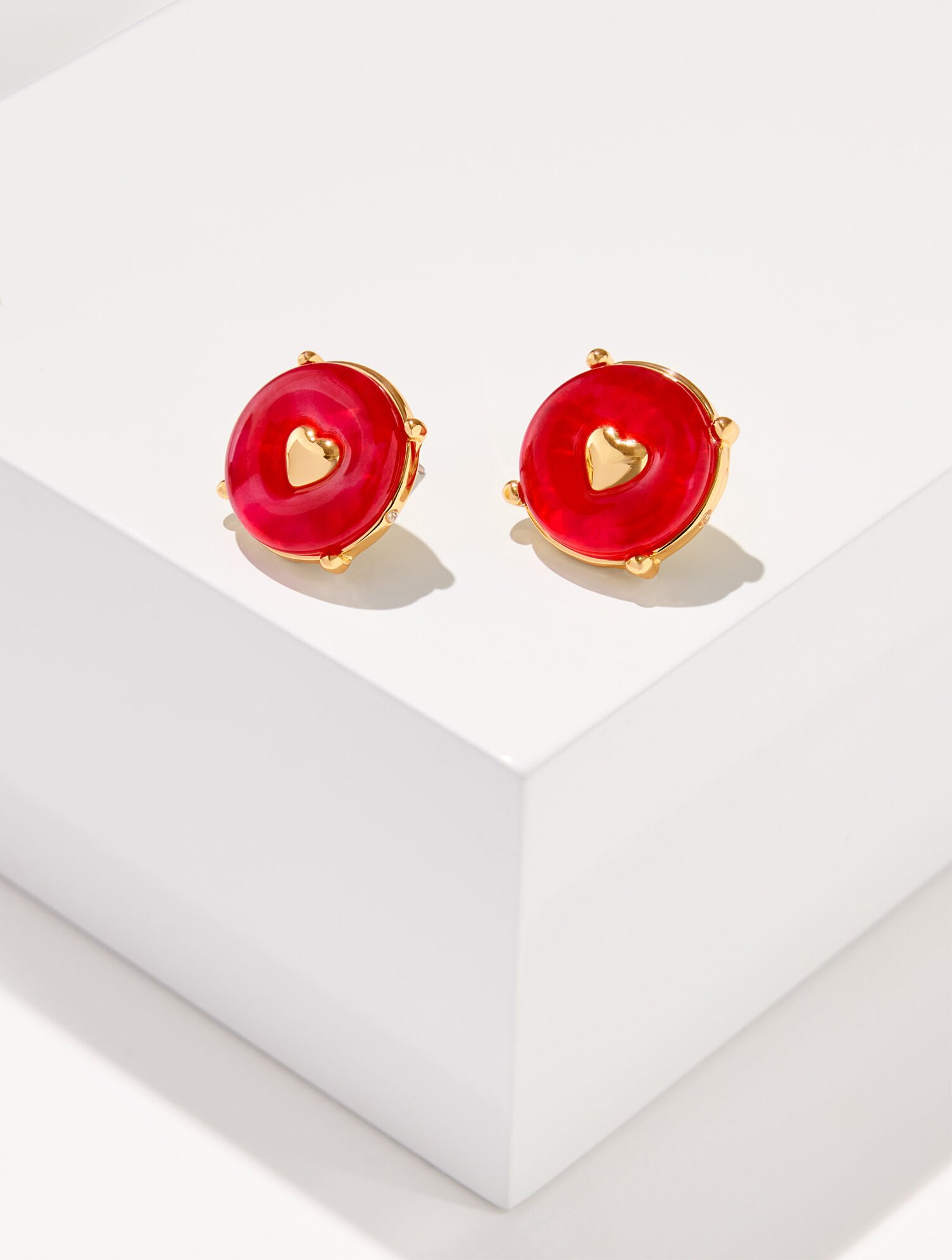 Red Velvet Stud Earrings