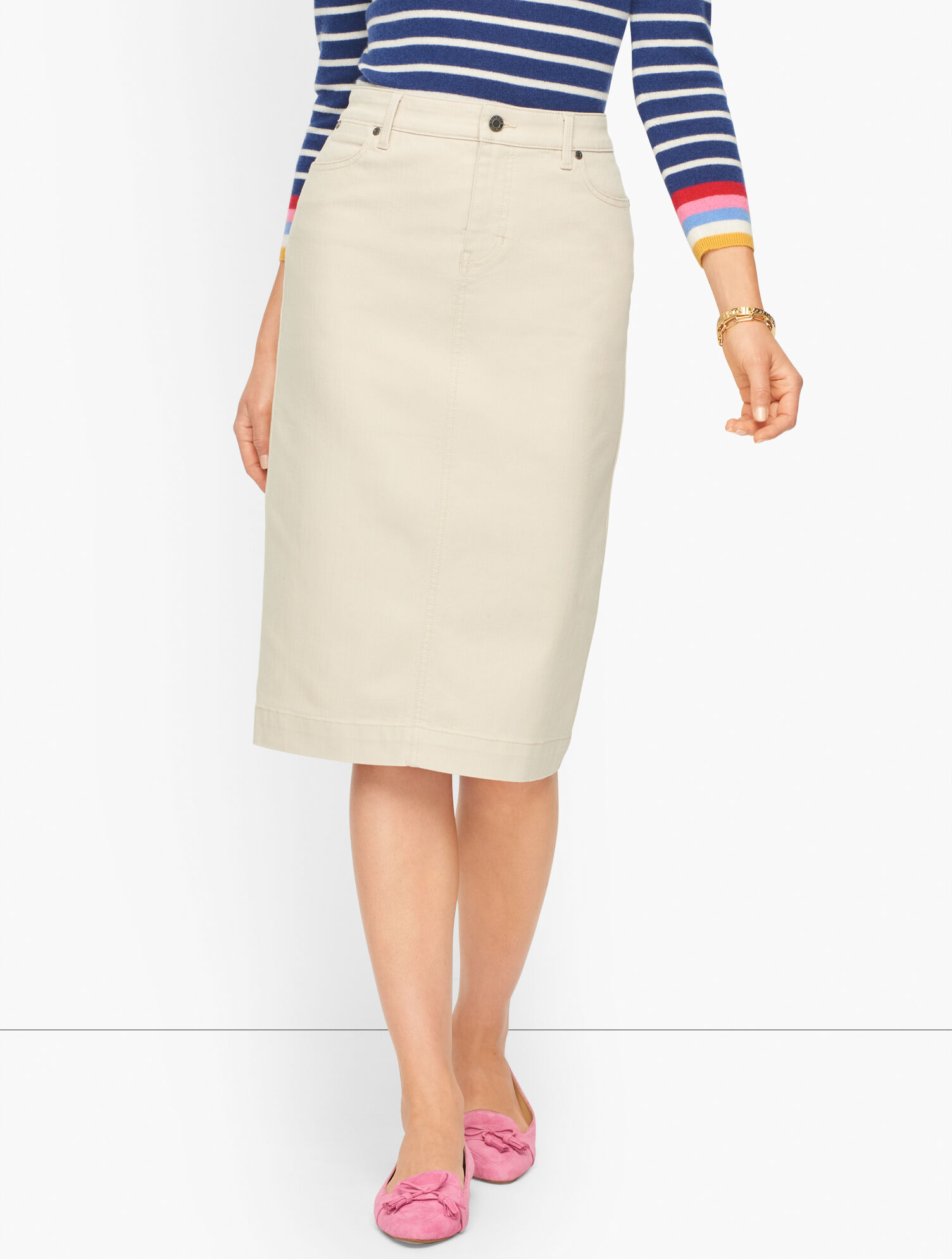 Sculpt Denim Pencil Skirt