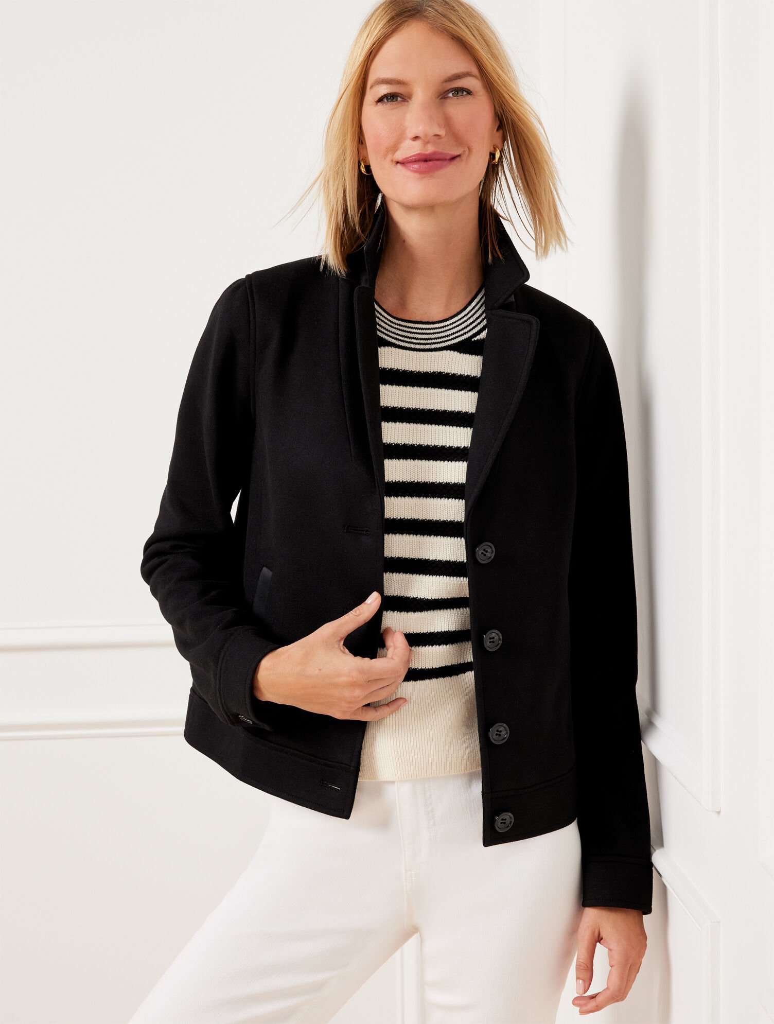 Brushed Knit Jacket Talbots - Main Image
