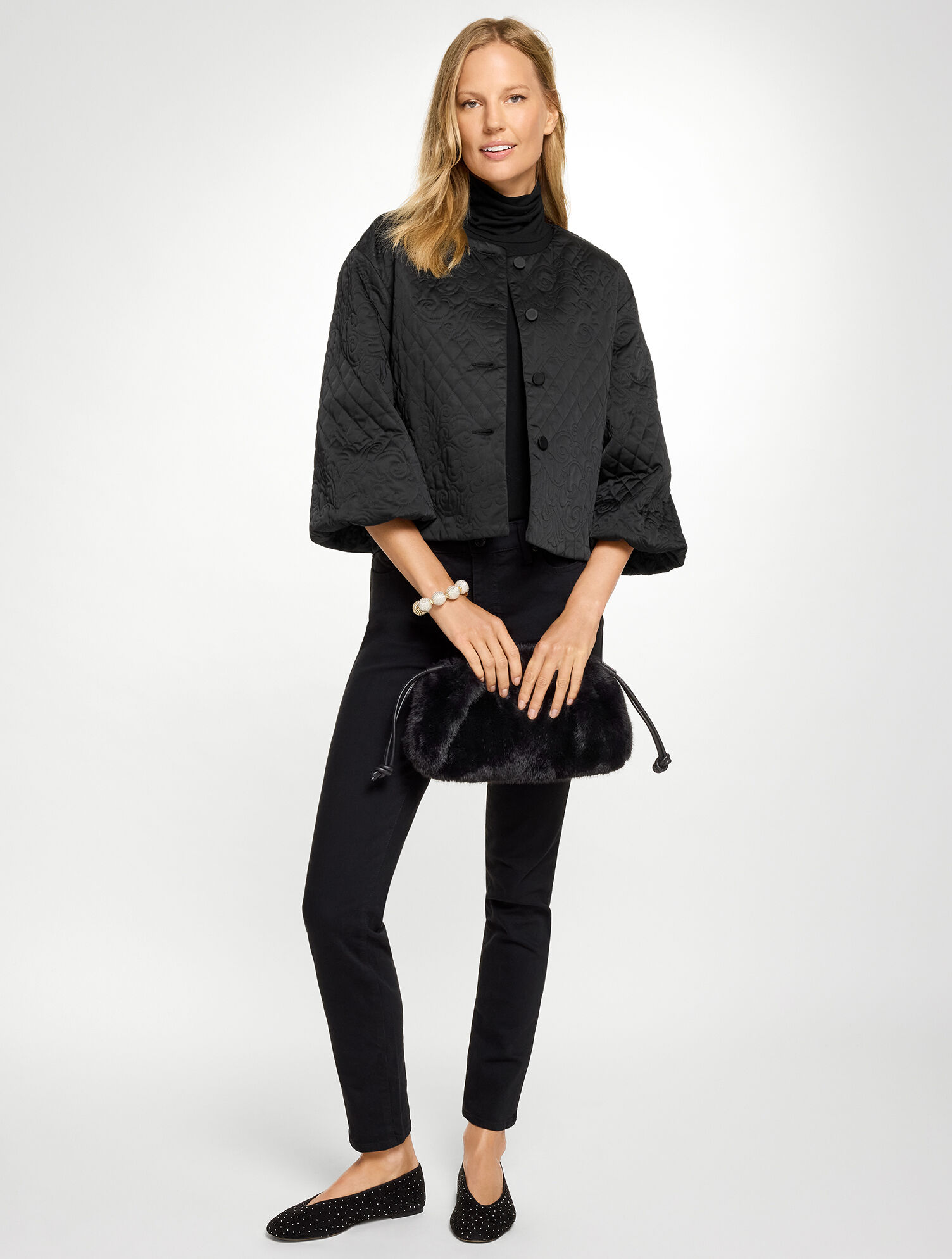 RSVP Quilted Satin Jacket