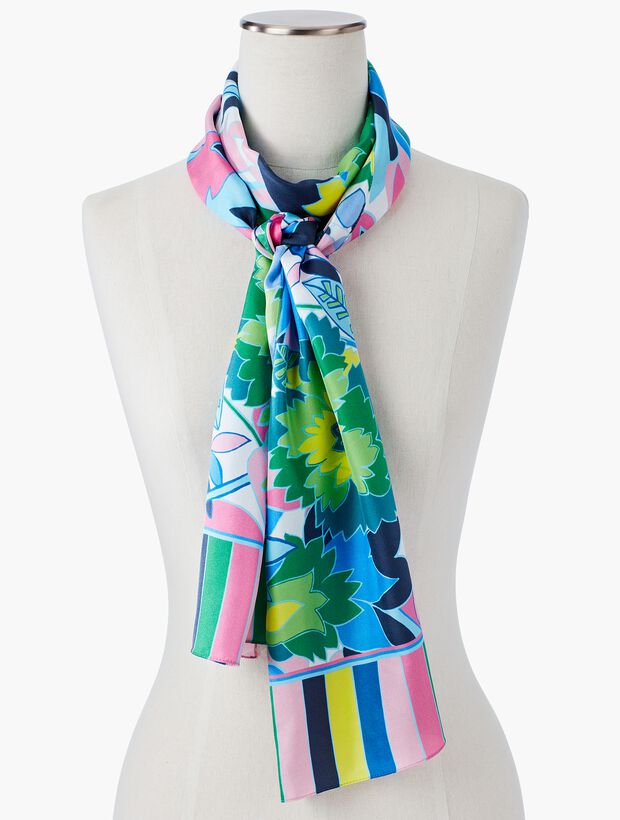 Island Floral Silk Scarf