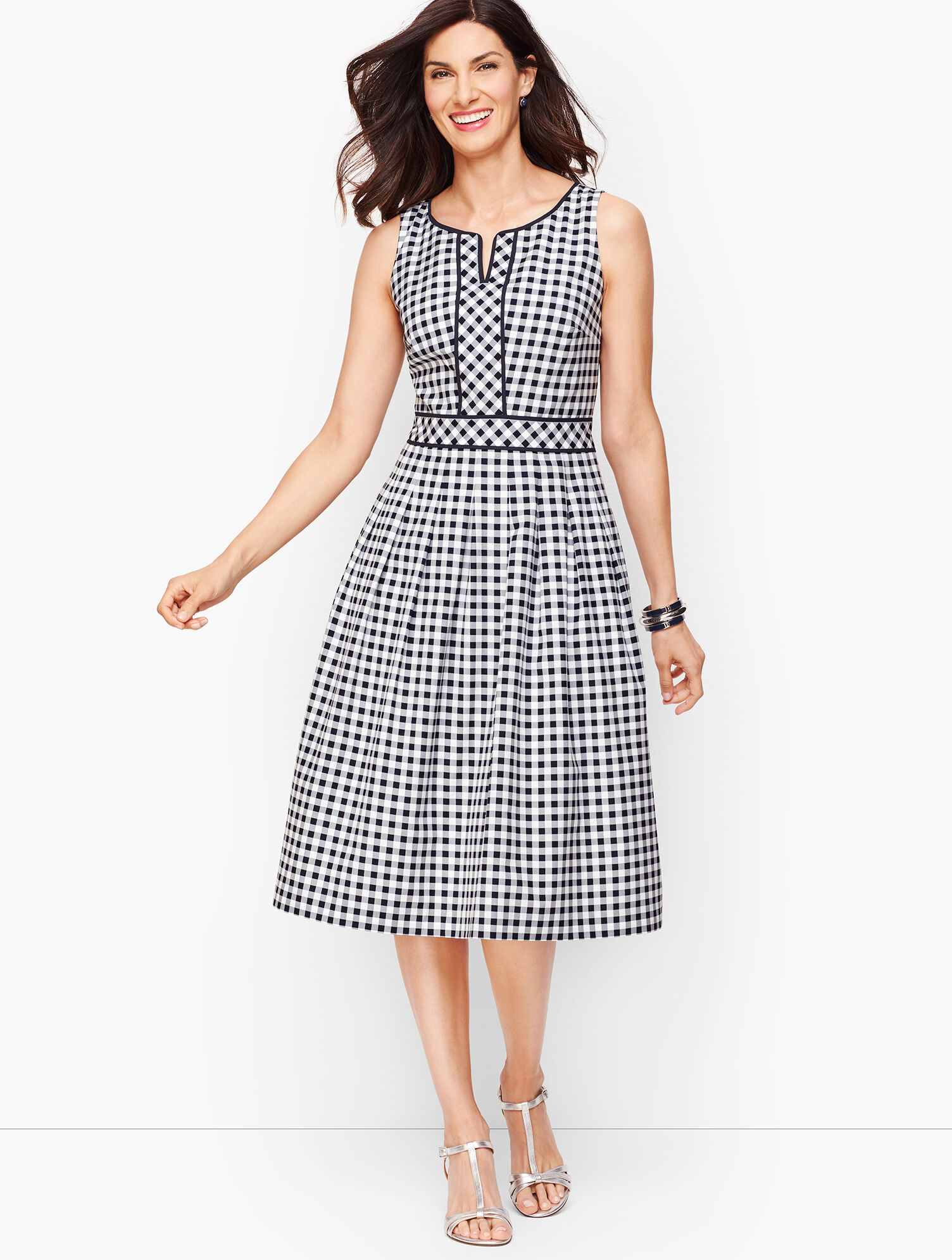gingham fit and flare dress Gingham Fit & Flare Dress – Elie Tahari