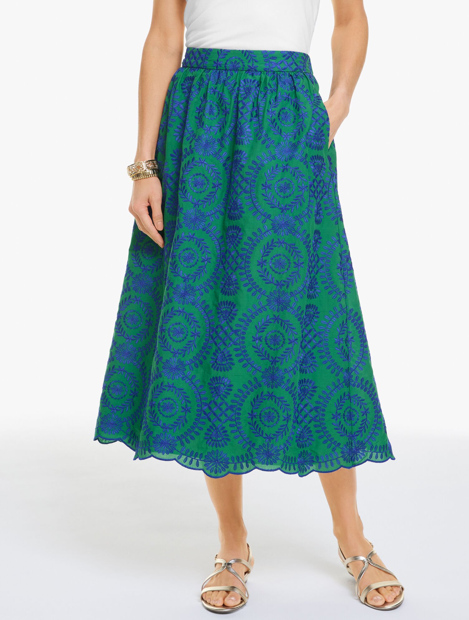 Floret Eyelet Skirt