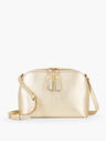 Crossbody Bag Metallic Leather Talbots