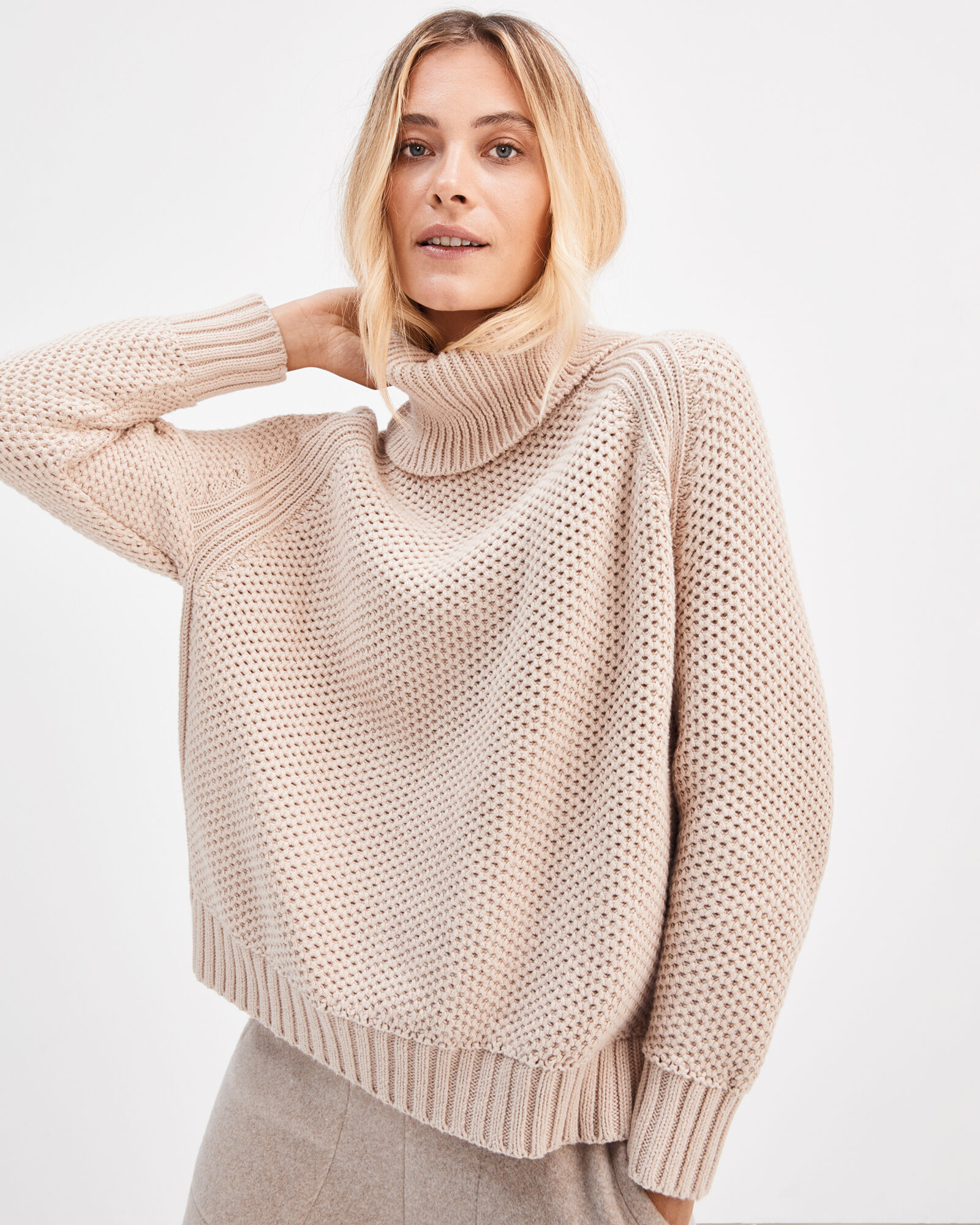 Cotton Honeycomb Sweater