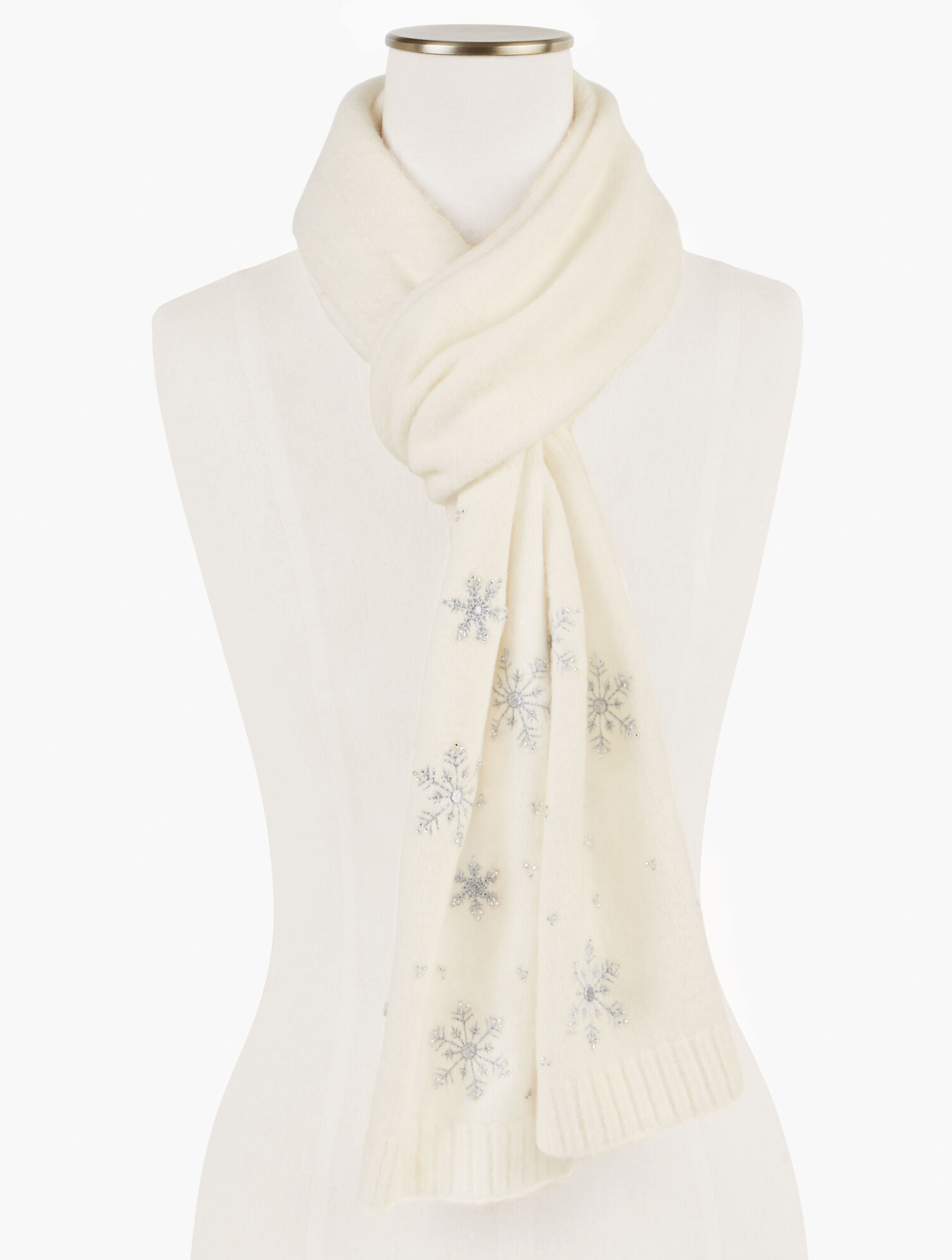 Embellished Snowflake Scarf