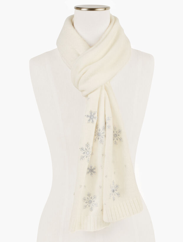 Embellished Snowflake Scarf