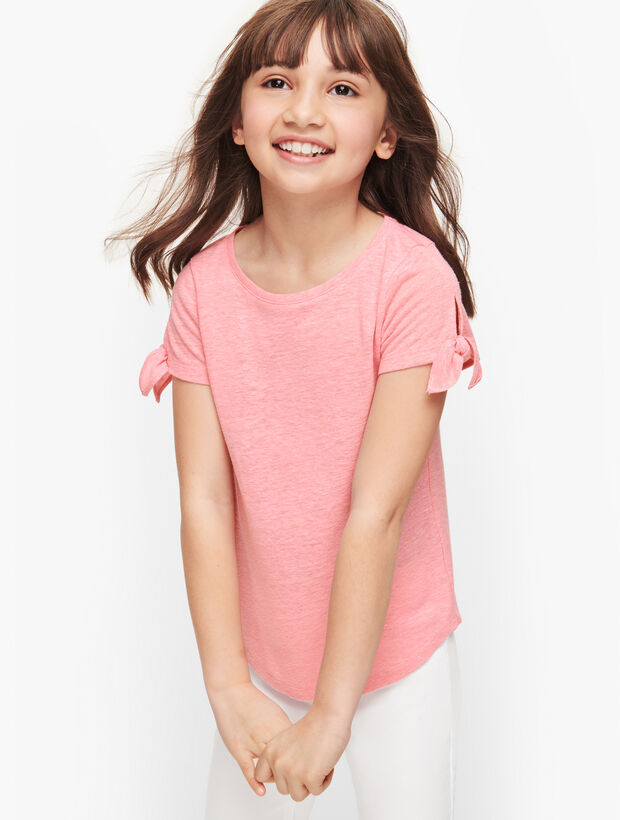 Girls Tie Sleeve Tee