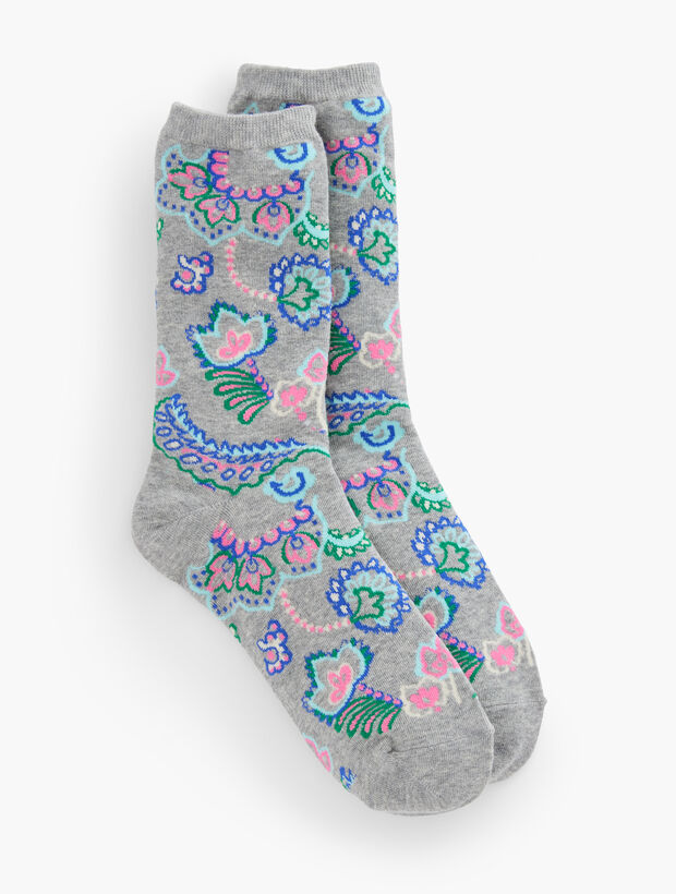 Fanciful Paisley Trouser Socks