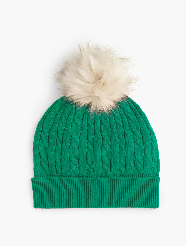 Supersoft Cableknit Pom Pom Hat - Solid