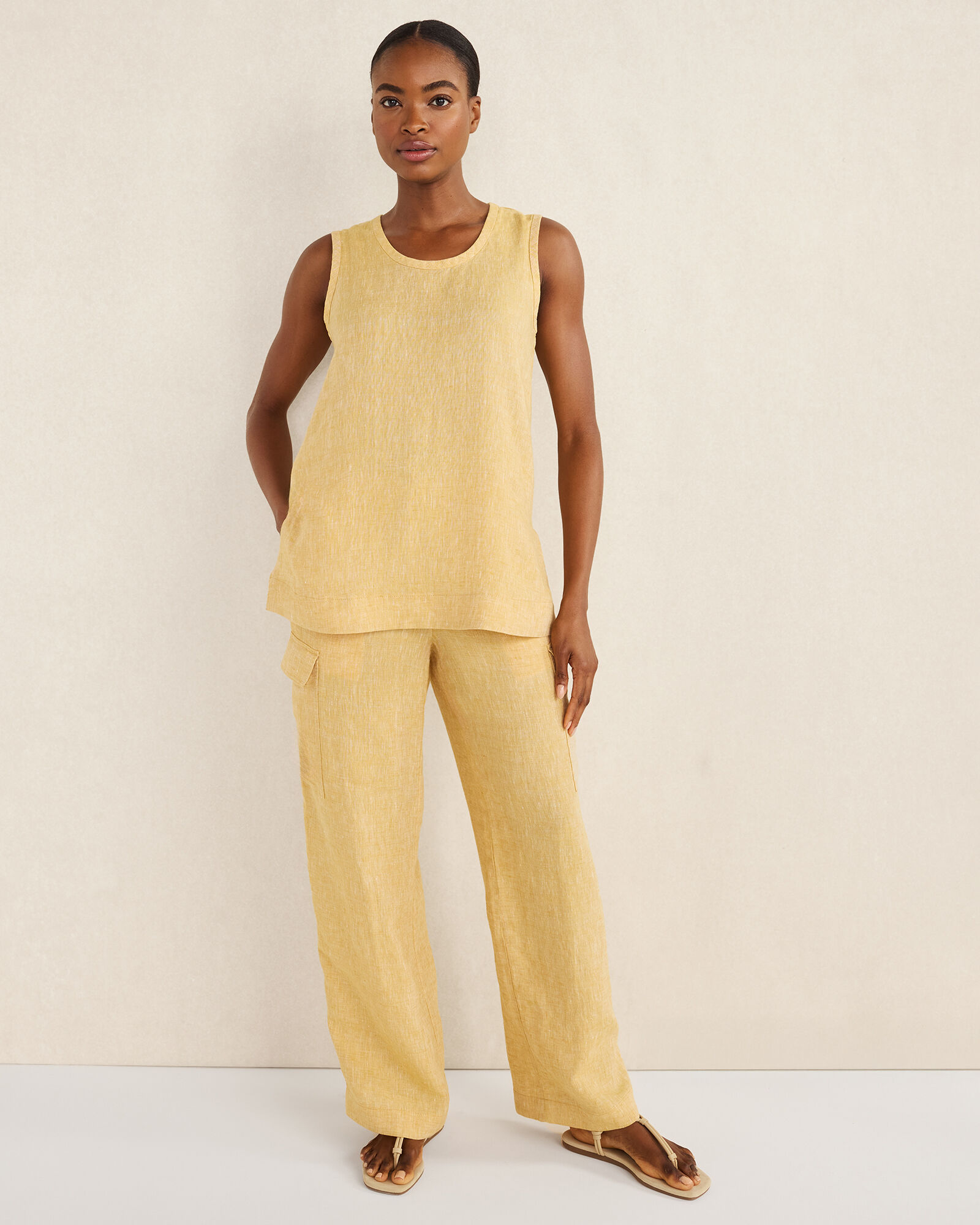Linen Cargo Pants