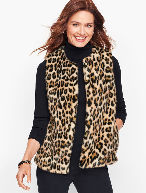 Leopard Faux Fur Vest