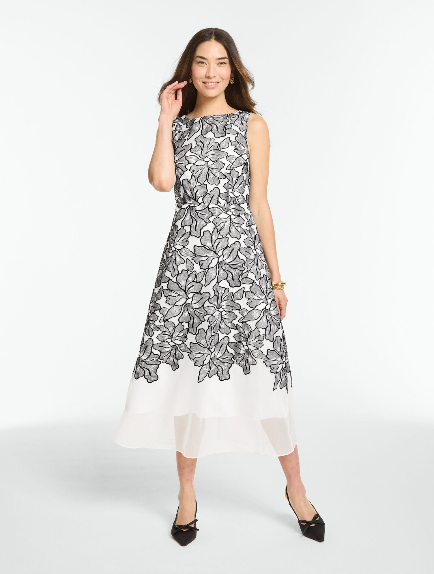 RSVP Embroidered Fit &amp; Flare Dress