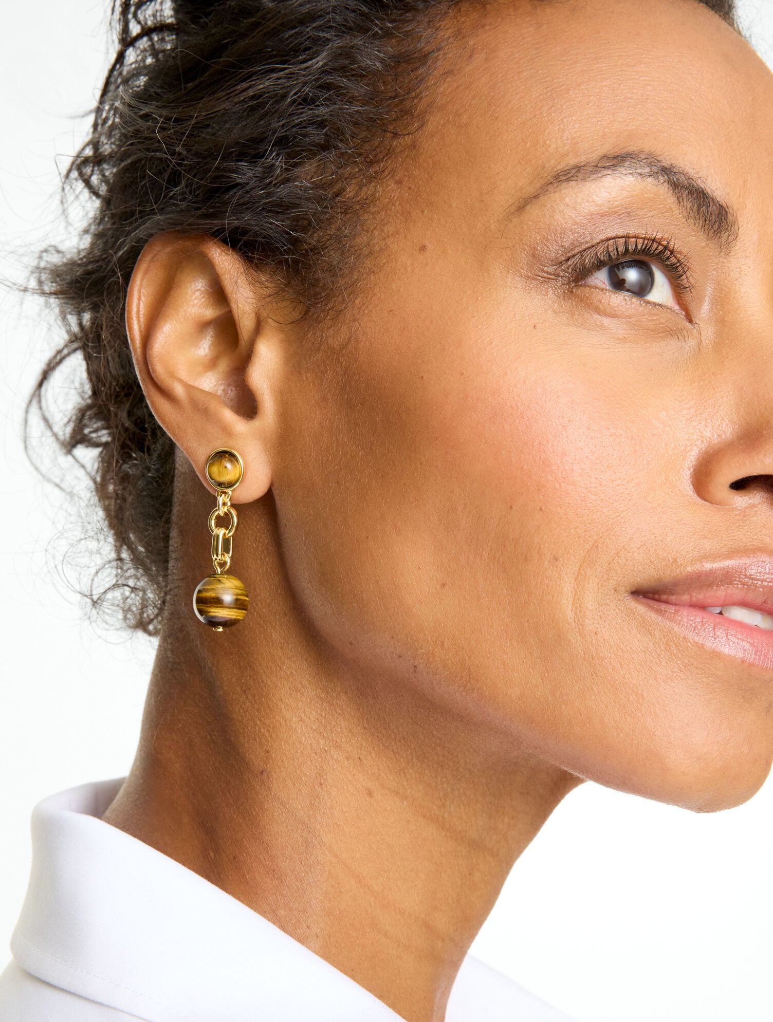 Odette Tiger's Eye Drop Earrings