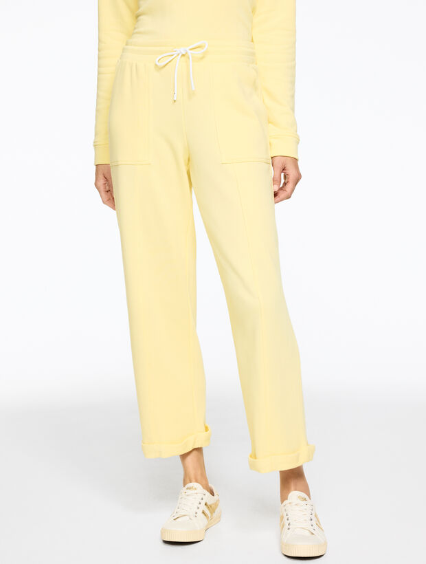 Cozy French Terry Wide Crop Pants