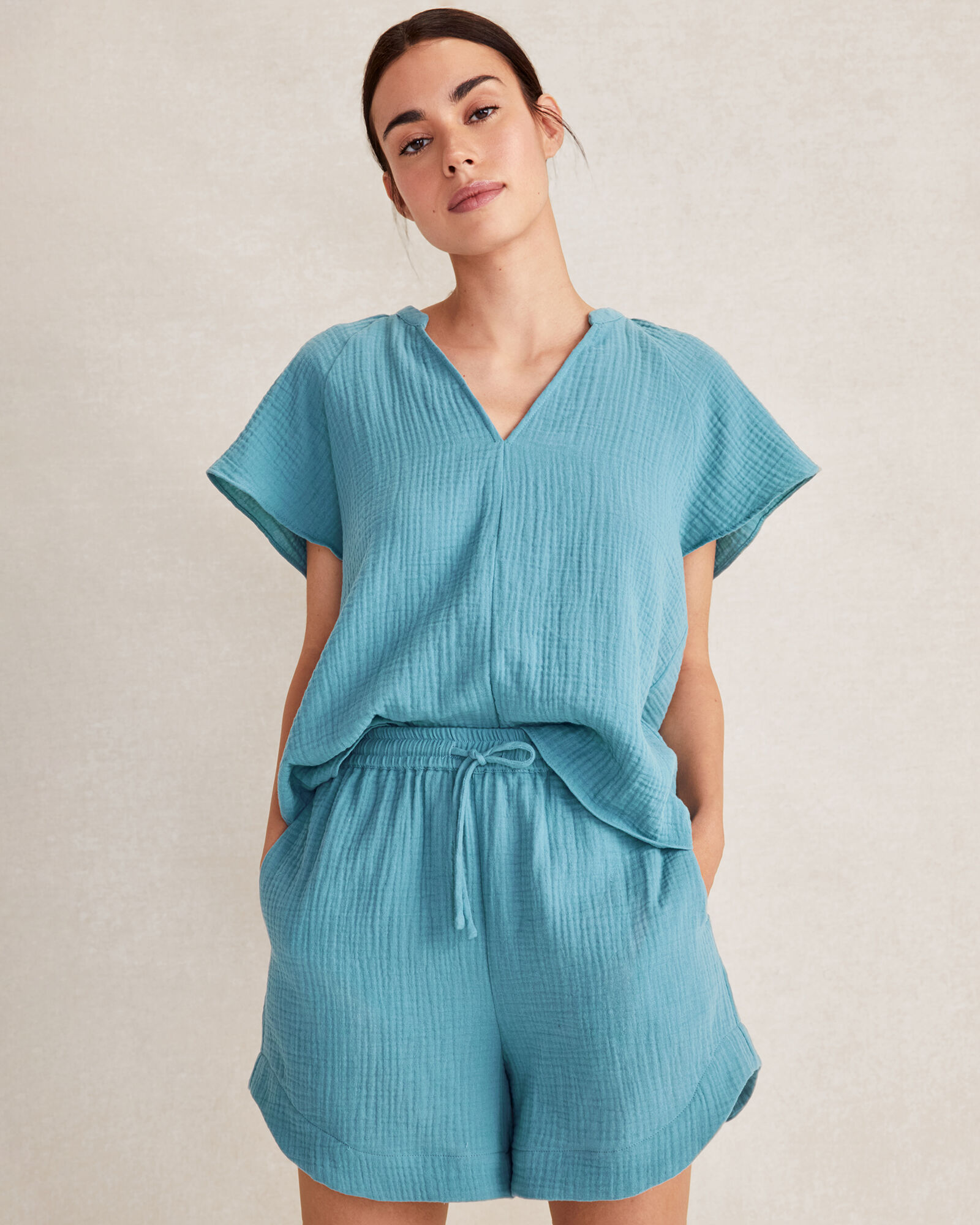 Devon Gauze Sleeveless Top Natural