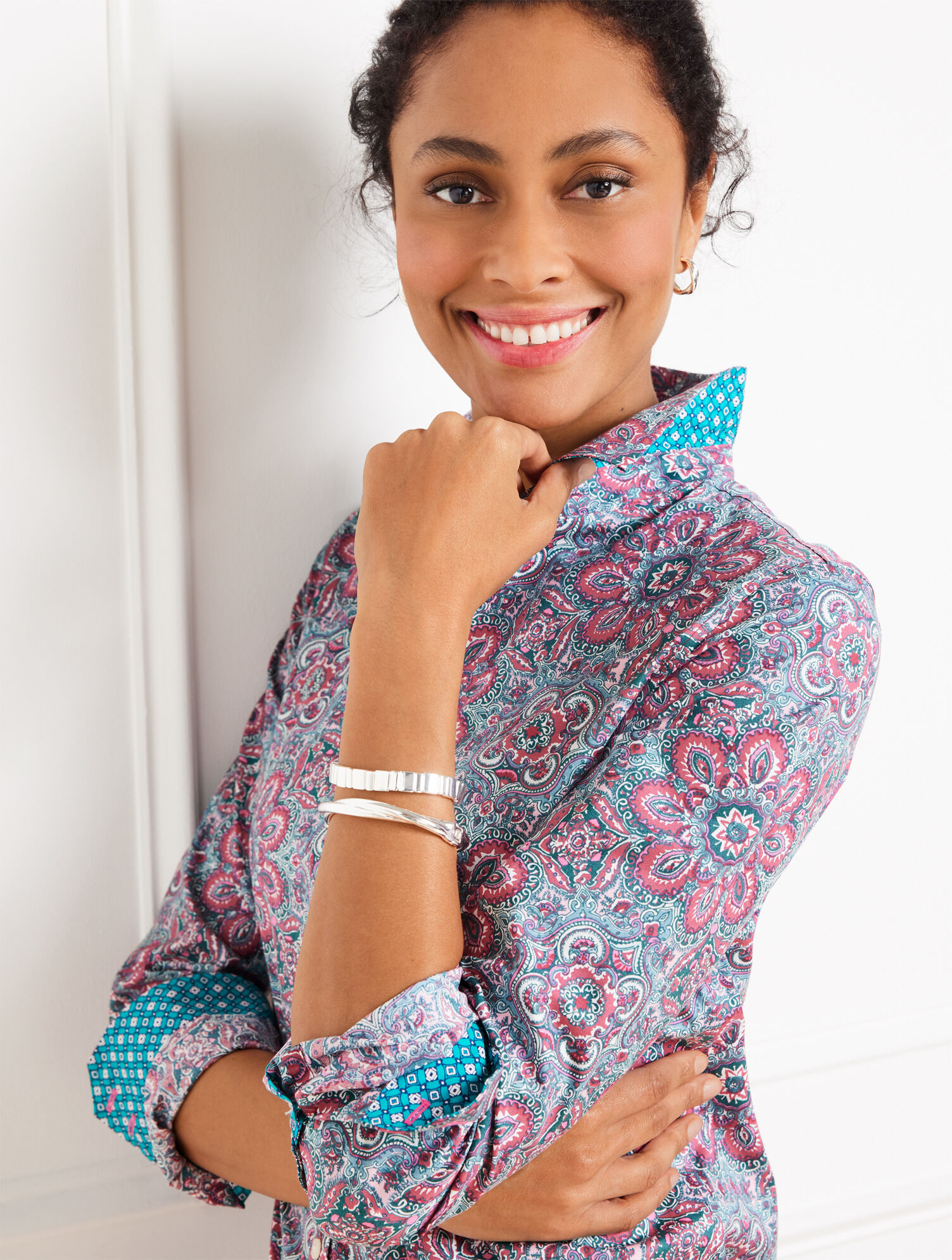 Non-Iron Perfect Shirt - Floral Medallion