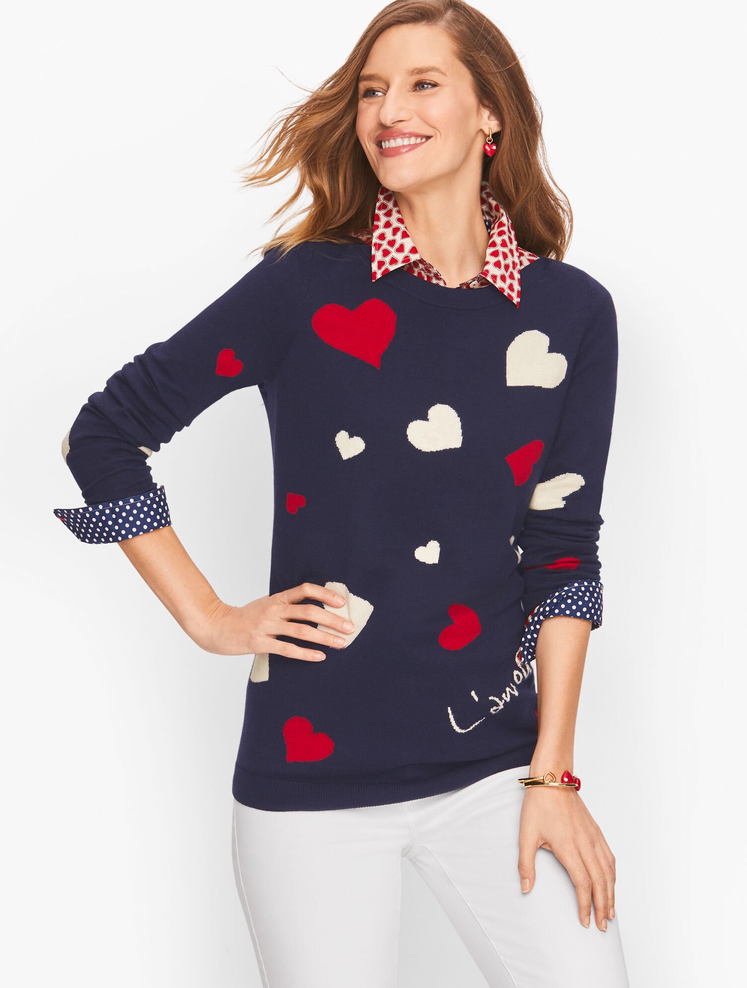 Cashmere Sweater Talbots Polka Dot Sweater Talbots Petites Top