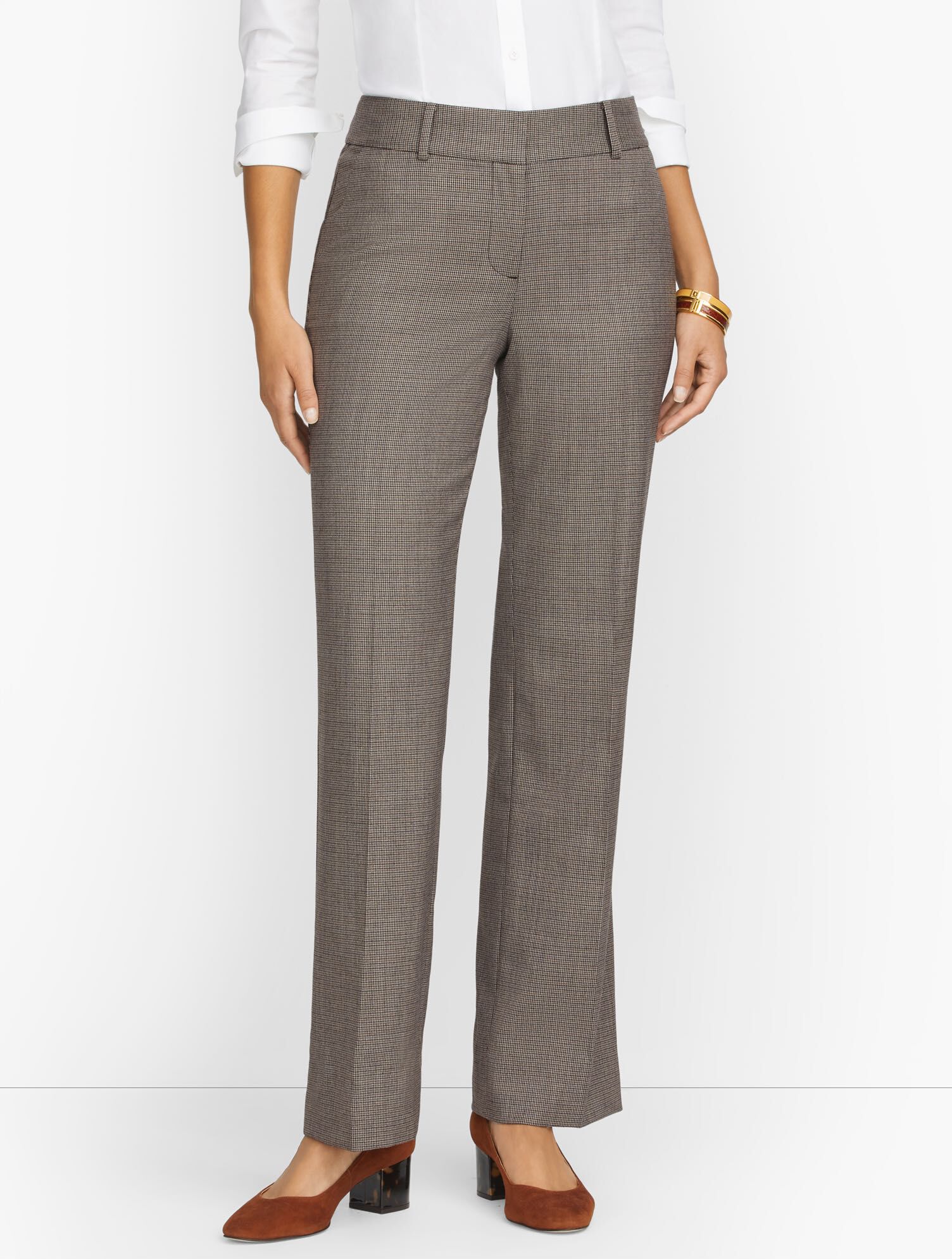 Talbots Newport Pants - Houndstooth - Curvy Fit