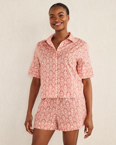 Organic Cotton Poplin Ikat Sleep Set