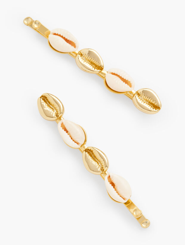 Shell Barrette Set
