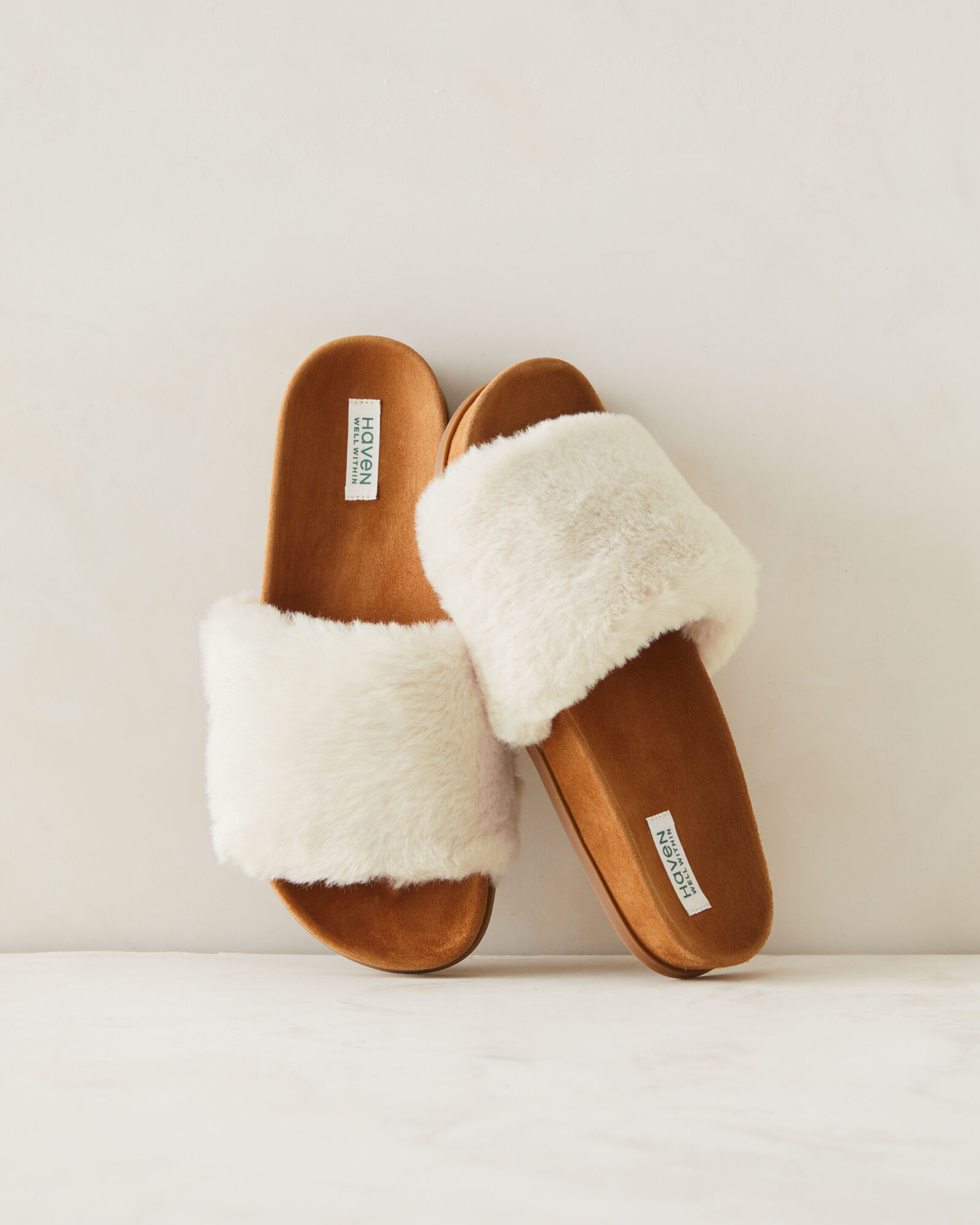 Faux Fur Suede Slides Haven Well Within
