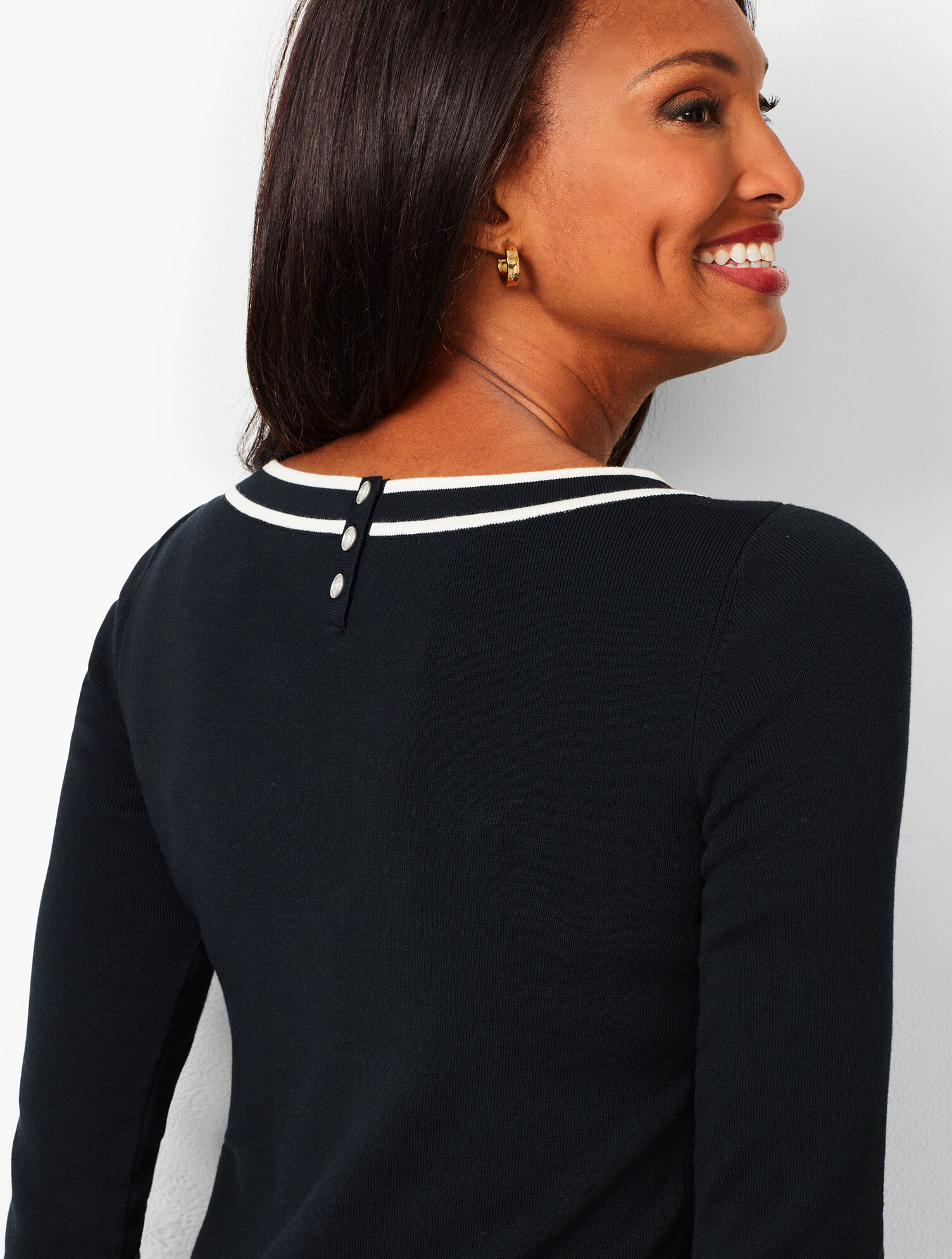 Classic Bateau-Neck Sweater - Tipped