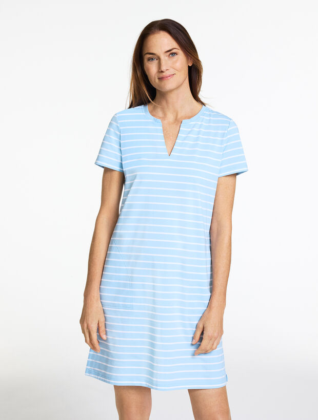 Luxe Jersey T-Shirt Dress - Fanciful Stripe