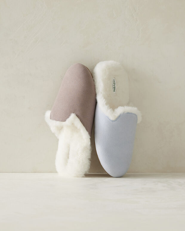 Suede Mule Slides